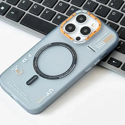 Matte Magnetic iPhone Case — Frosted Back, Metal Lens Frame & Buttons, MagSafe Wireless Charging for iPhone 13–17 Pro Max