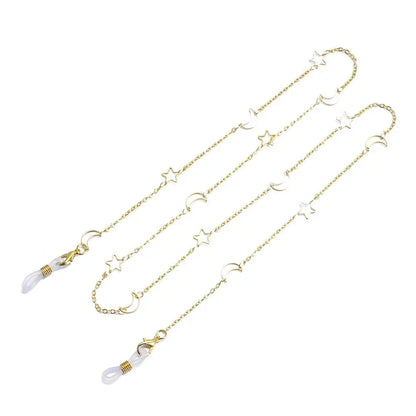 Women's Eyeglass Chain - Hollow Star & Pearl Beaded Lanyard for Sunglasses & Reading Glasses
