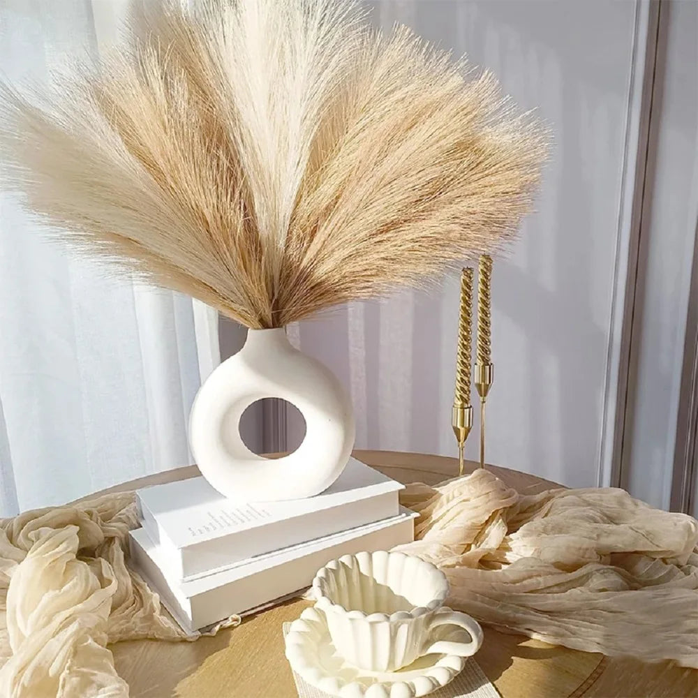 55cm Artificial Pampas Grass – Bohemian Reed for DIY Floral Arrangements, Wedding, Home & Christmas Decoration