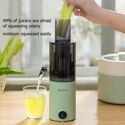 Mokkom Mini Slow Juicer — Full-Automatic Household Juicer with Residue Separation, Multifunctional Fruit & Vegetable Juicer