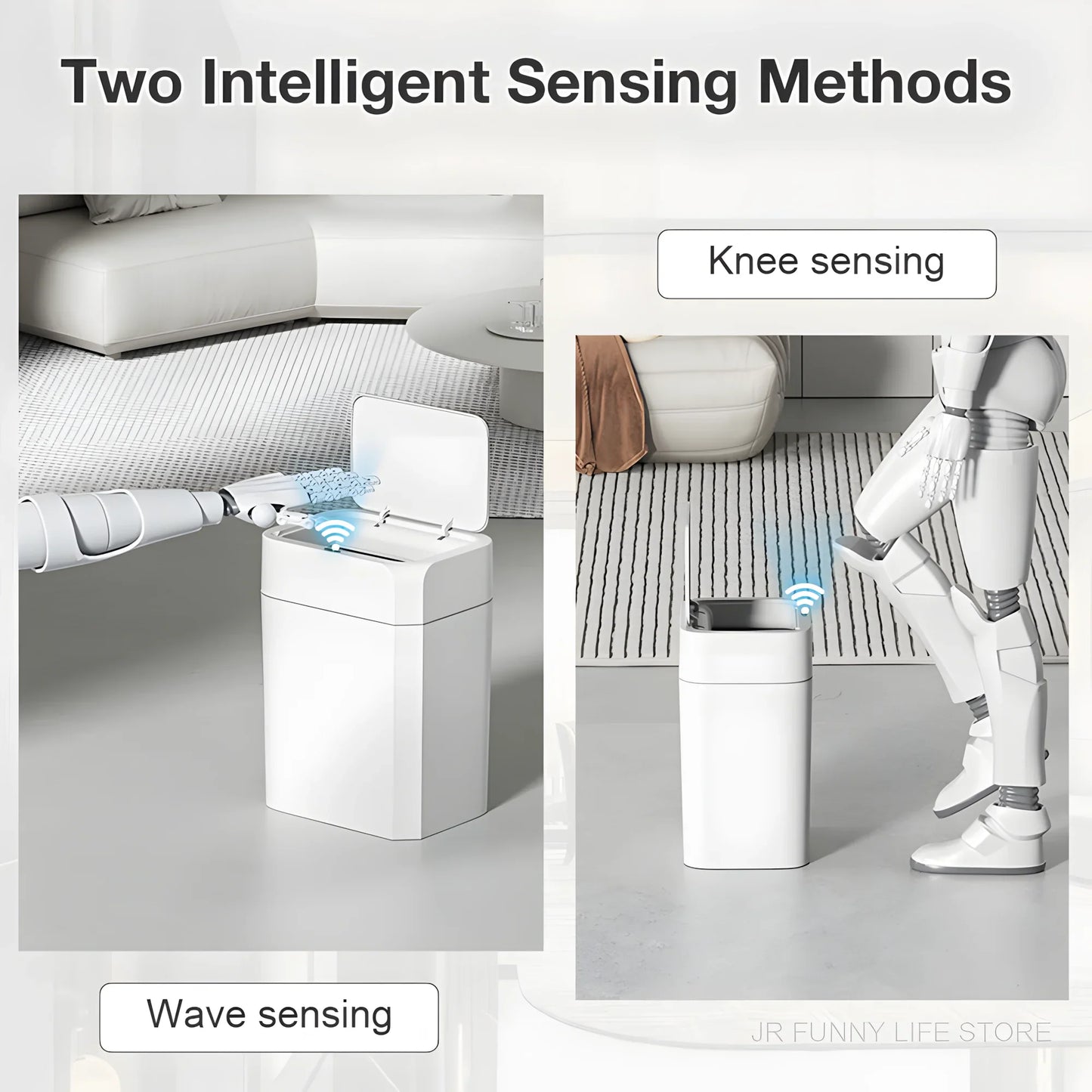 Smart Sensor Trash Can - 12/16L Automatic Anti-Odor Electric Waste Bin for Bathroom & Toilet