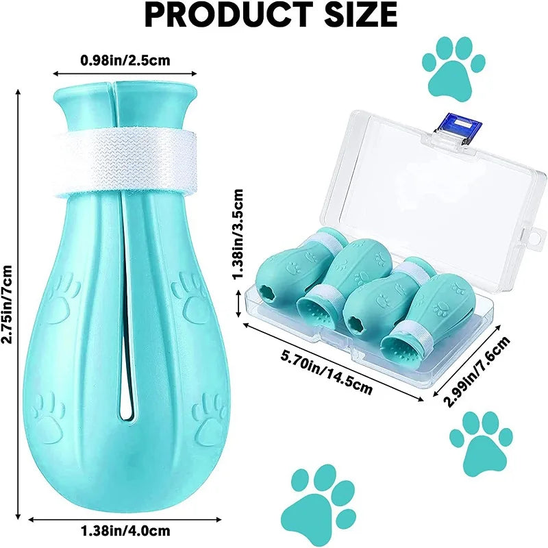 Adjustable Cat Claw Protector Bath Shoes - Anti-Scratch Cat Paw Nail Covers for Pet Grooming and Bathing - Pet Wash Boots and Supplies