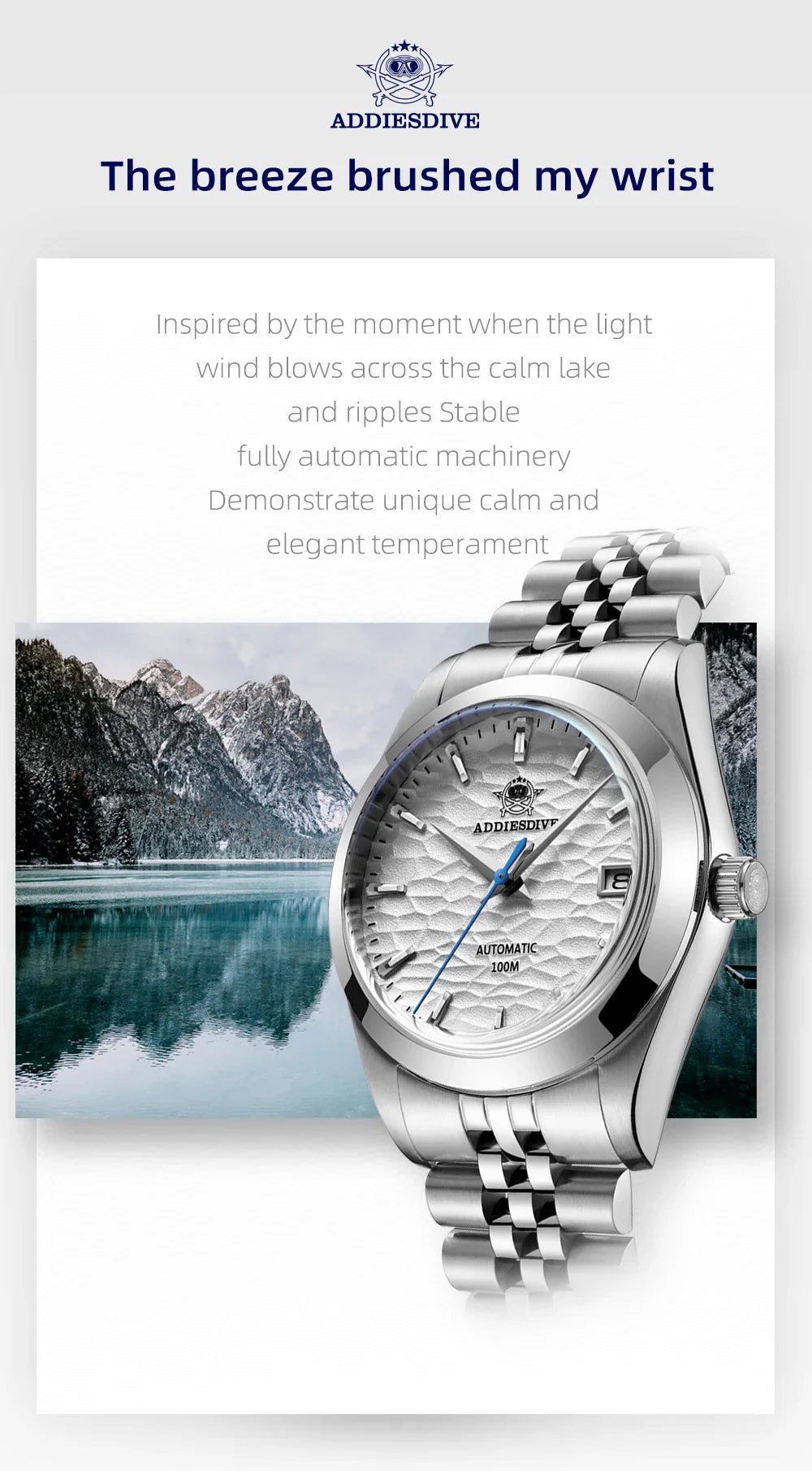 ADDIESDIVE 2024 Luxury Couple Watches – Sapphire Crystal Automatic Mechanical NH35A Steel Wristwatch for Men & Women Gift