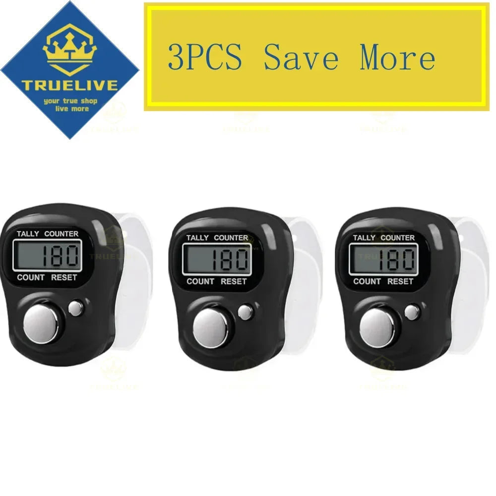 1/3/5PCS Mini Digital Finger Counter – Electronic Tally Clicker Ring for Knitting, Rows, Stroke & More