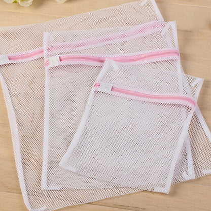 3Pcs/Set Zippered Mesh Laundry Bags – Bra & Underwear Cleaning Baskets, Household Laundry Care Accessories
