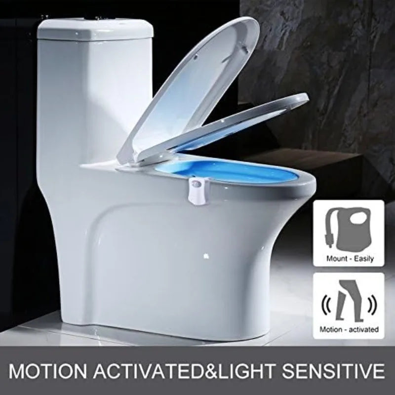16-Color Motion-Sensing Toilet Night Light – LED Toilet Seat Light with Motion Sensor