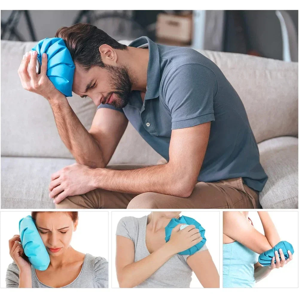 Reusable Ice Bag Packs for Injuries — Hot & Cold Therapy, Pain Relief for Knee & Leg, No-Leak Waterproof Design
