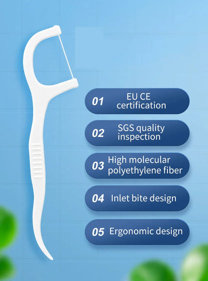 50/150/300PCS Mint & Original Dental Floss Picks – Interdental Cleaning Tools in Two Styles