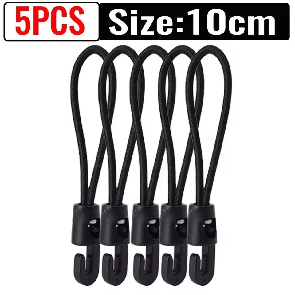 Elastic Nylon Bungee Cord Straps – Durable 10cm/15cm/25cm Fixing Bands for Flashlights, Maps & Outdoor Backpacking Gear (20/1pcs)