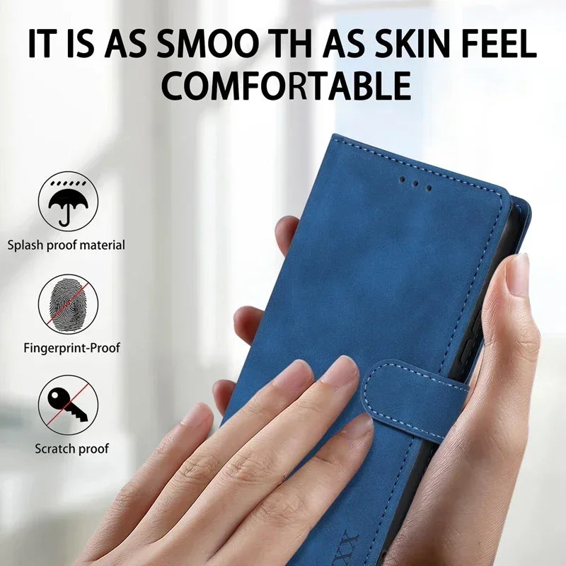 Samsung Galaxy Flip Wallet Case - Leather Card Slot Protective Cover