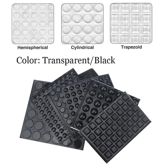 18–100PCS Self-Adhesive Silicone Door Stops – Cabinet Bumpers & Rubber Cushion Pads for Furniture Protection