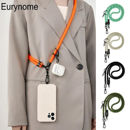Adjustable Phone Lanyard - Universal Outdoor Crossbody Shoulder Case - Anti-Lost Wrist Strap with Card Neck Cord Clip Hang