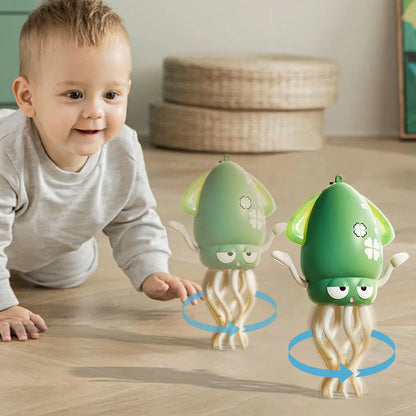 Smart Dancing Octopus Robot Toy - Interactive Crawling Pet with LED Lights, Music & Obstacle Avoidance for Kids