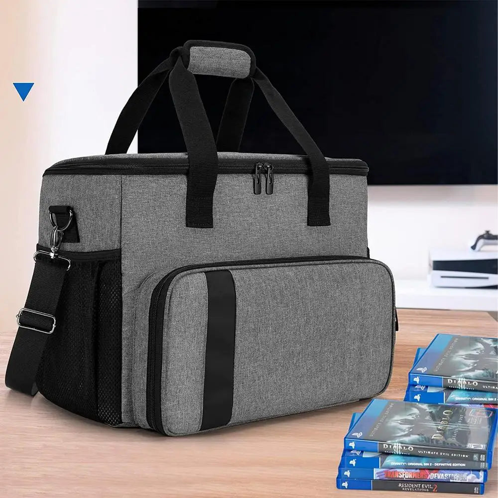 Carrying Bag for PS5/PS4/Xbox/Nintendo Switch – 15.6" Laptop & Game Console Storage Handbag