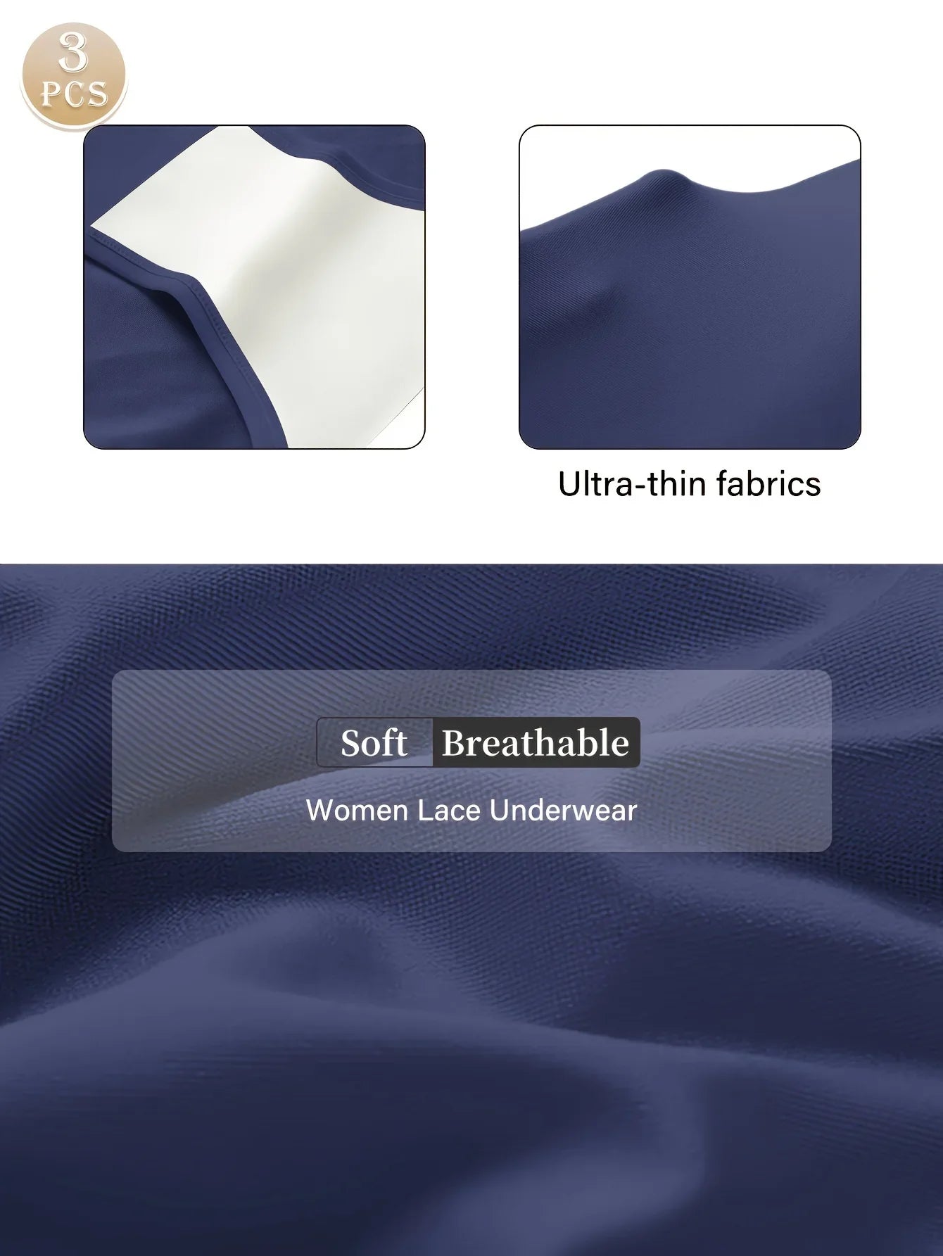 3 Pairs High Waisted Ice Silk Women’s Panties, Breathable Tummy Control Shaping Underwear with Hip Lifting Comfort Fit Triangle Briefs