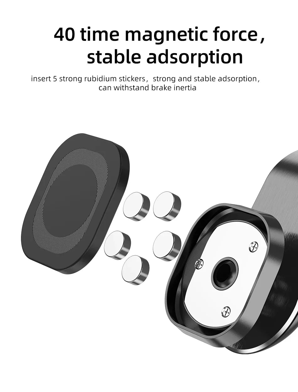 Magnetic Car Phone Holder - Air Vent Clip Mount with 360° Rotation for Xiaomi, iPhone 14, Samsung, & Other Cell Phones