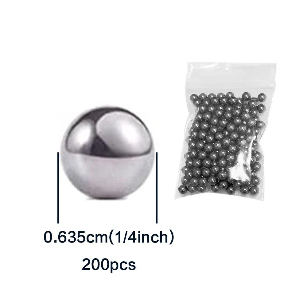200-1000Pcs Precision Chrome Steel Bearing Balls - Assorted SAE Sizes 1/4" to 3/32" for Bicycle Repair & Mechanical Parts
