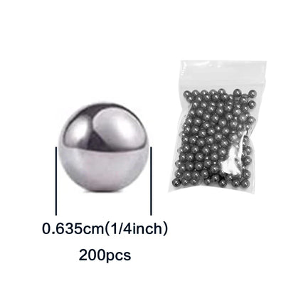 200-1000Pcs Precision Chrome Steel Bearing Balls - Assorted SAE Sizes 1/4" to 3/32" for Bicycle Repair & Mechanical Parts