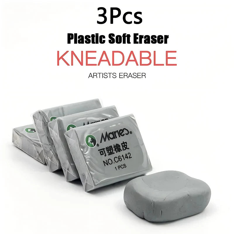 1/3/5pcs Soft Plasticine Eraser for Sketching & Drawing – Art Highlight Kneaded Eraser for Students & Design Work