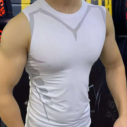 Men’s Compression Tank Top — Sleeveless Quick-Dry Gym Shirt for Fitness, Bodybuilding & Workout
