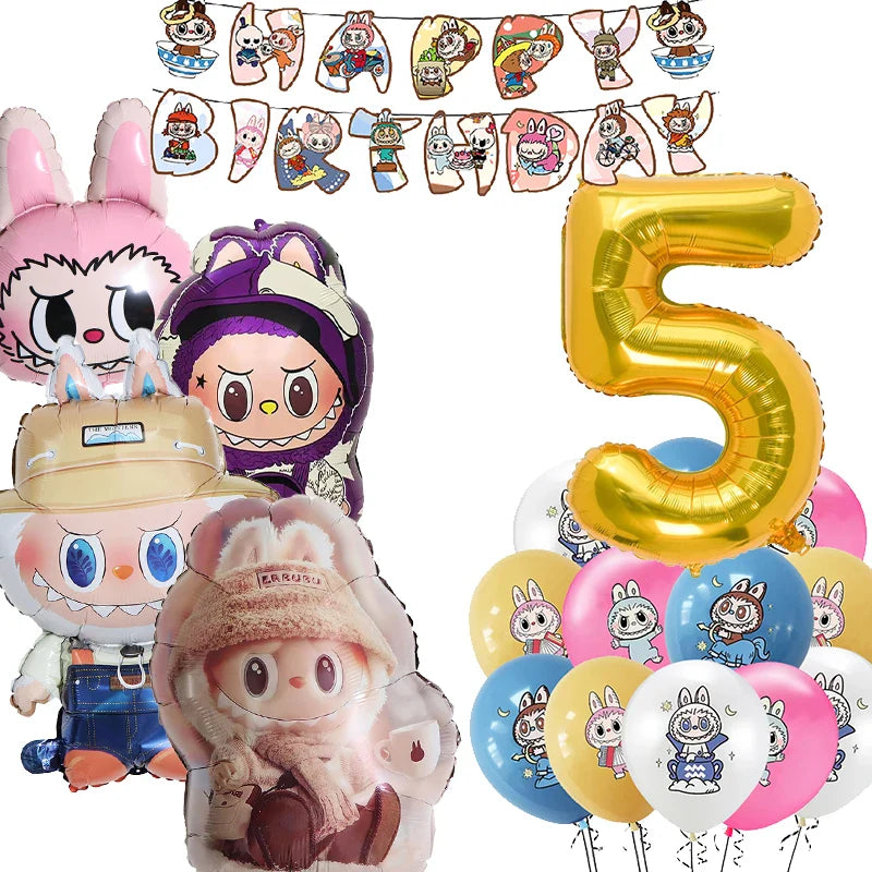 Doll Birthday Party Supplies – Disposable Tableware, Balloons, Banner & Stickers