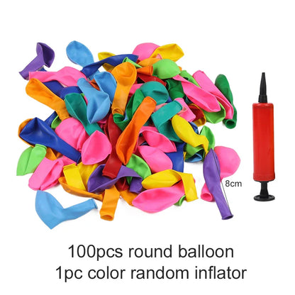 50/100PCS Rainbow Matte Balloons 5 Inch – Round Colorful Party Balloons for Wedding, Birthday & Holiday DIY Decoration Supplies
