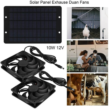 6-Inch 12V Solar Exhaust Fan – Mini Ventilator Air Extractor for Dog House, Chicken Coop, RV, Greenhouse