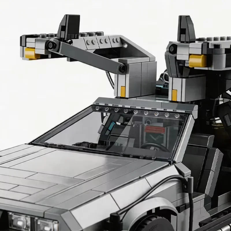 Back to the Future DeLorean Building Blocks - 1872-Piece 1:8 Scale Time Machine Model with Mini Figures