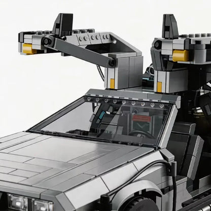Back to the Future DeLorean Building Blocks - 1872-Piece 1:8 Scale Time Machine Model with Mini Figures