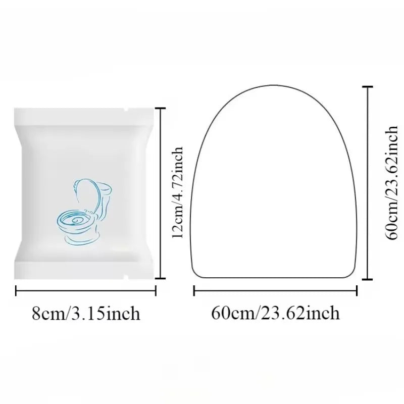 Disposable Toilet Seat Cover — Waterproof Non-Woven Travel & Hotel Bathroom Protective Cushion with Individual Packaging