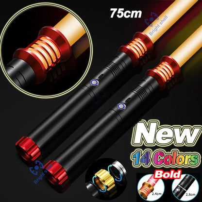 RGB Metal Lightsaber Toy – 15-Color Changing Laser Sword with Sound Effects, Force FX Jedi Blaster Gift for Kids