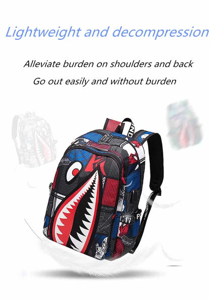 Anti-Theft Waterproof Backpack — Unisex Fabric Rucksack Travel Bag for School & Students