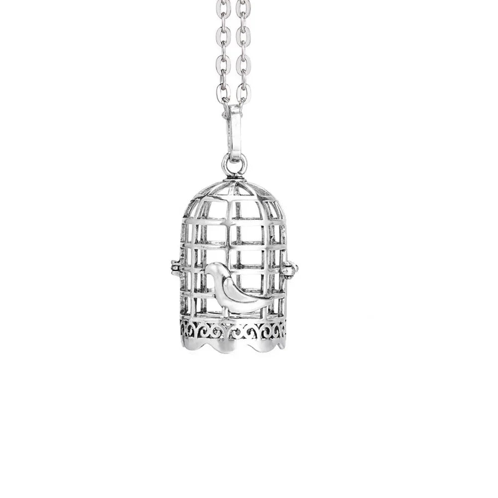 Vintage Mexico Angel Ball Chime Necklace – Antique Locket Aromatherapy Essential Oil Diffuser