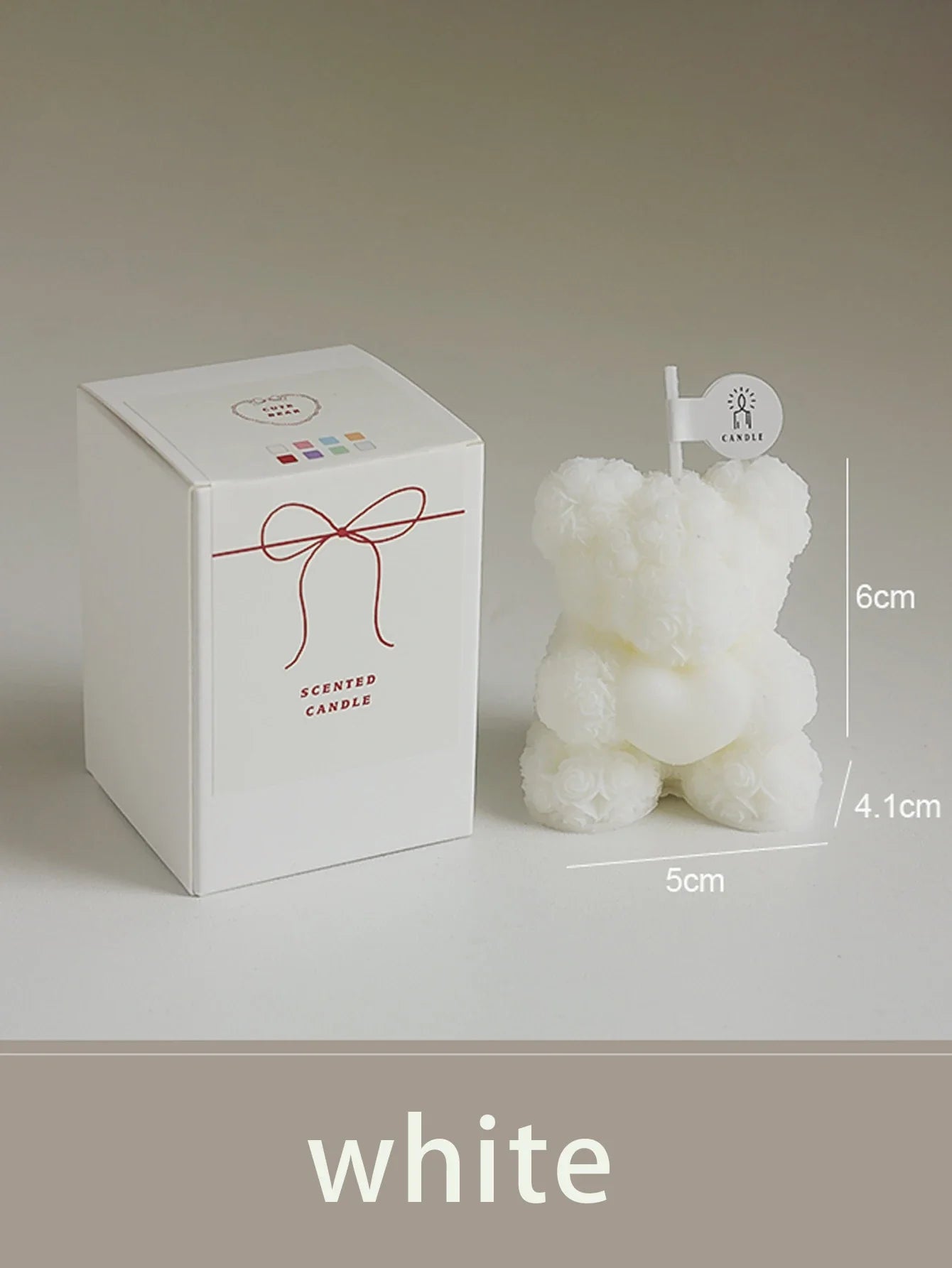 Valentine's Day Scented Candle with Roses & Bears - Perfect for Home Decor & Gift Givin