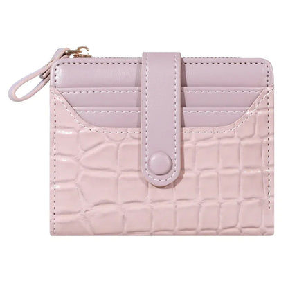 Elegant Women’s Multi-Card Wallet – PU Leather Double Zip Clutch Purse with Crocodile Pattern Storage Bag