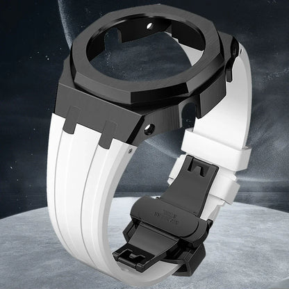 Gen4 Mod Kit for Casioak GA2100/2110 – Metal Bezel, Rubber Watch Case & Stainless Steel Strap
