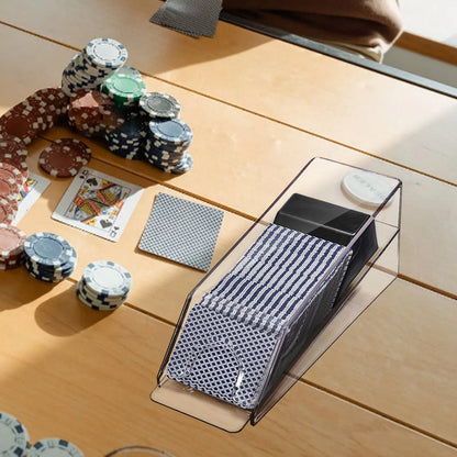 Deluxe 4-Deck Poker Shoe – Playing Card Dealing Game Accessory for Casino, Home & Garden Decor
