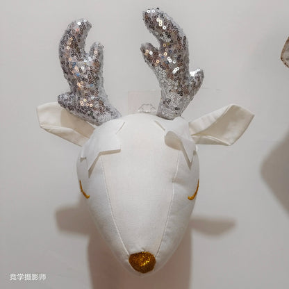 Handmade 3D Felt Animal Heads — Elephant & Swan Wall Hanging Decor for Nursery & Kids’ Bedroom
