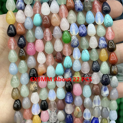Natural Gemstone Beads - Agate Quartz Turquoise Faceted Rondelle Spacer Beads for DIY Jewelry Making & Bracelets
