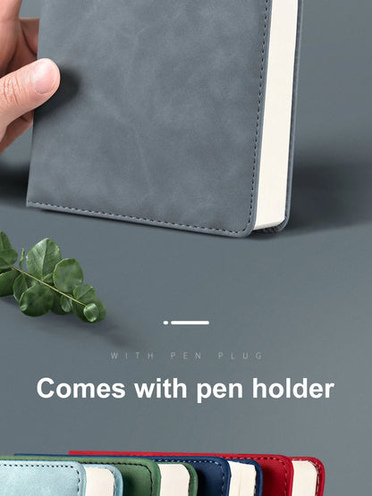 A5 Thickened Deer Head Notebook – Business PU Soft Leather Notepad with Horizontal Lines, School & Office Stationery Supplies