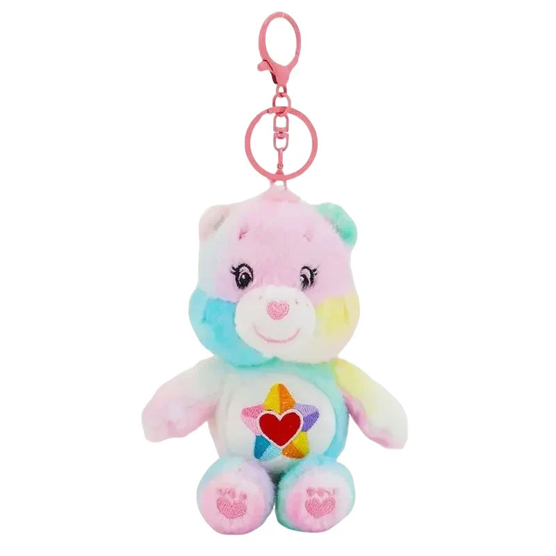 Care Bears Plush Keychain - 15cm Squeaky Bear Pendant for Backpack & Luggage Gift