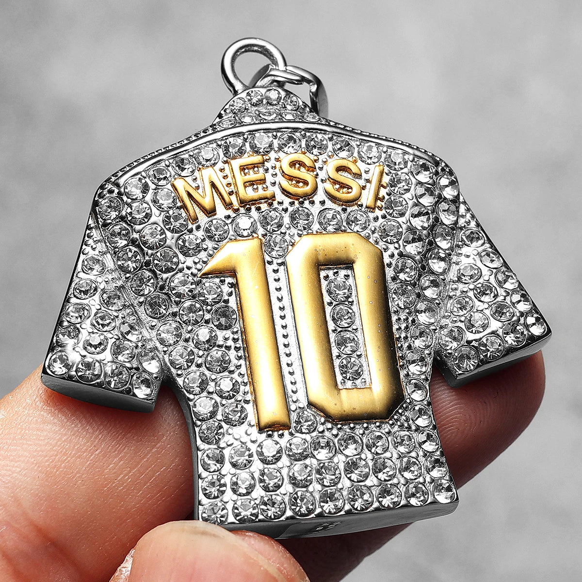 Football Legends Necklace – Messi, Cristiano Ronaldo, Neymar, Mbappé & Haaland Stainless Steel Pendant Chain Fashion Jewelry Gift for Men