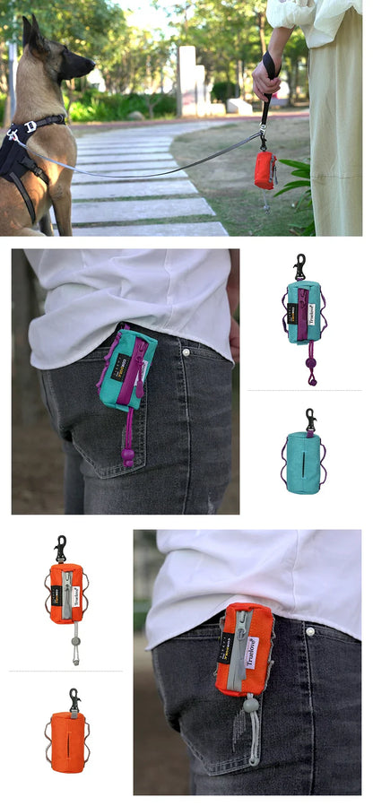 Truelove Pet Dog Poop Bag Holder – Adjustable Dispenser with Carabiner for All Leashes TLB2012