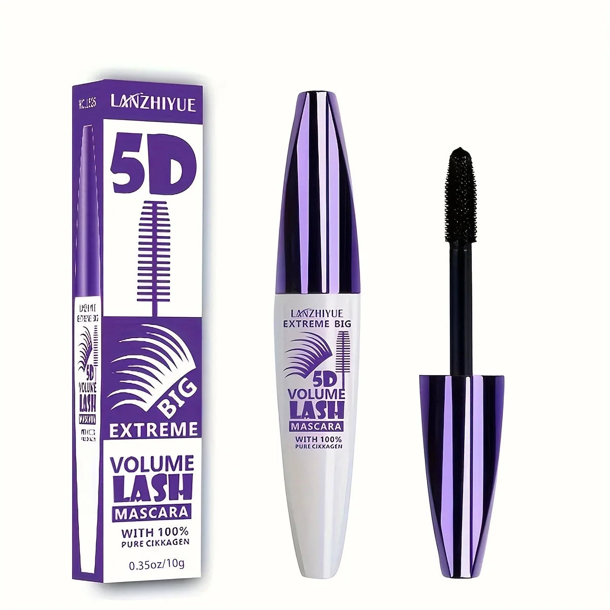 5D Extreme Volume Lash Mascara – Waterproof, Long-Lasting, Natural Thickening & Curling Eyelash Extension