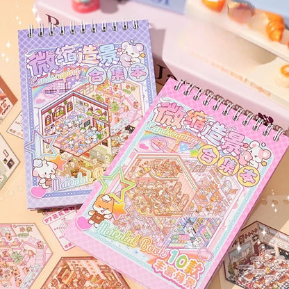 NEW 20Pcs 20-in-1 Cartoon Landscape Sticker Book – DIY 3D Pocket Cabin Scene Stickers for Kids Gift