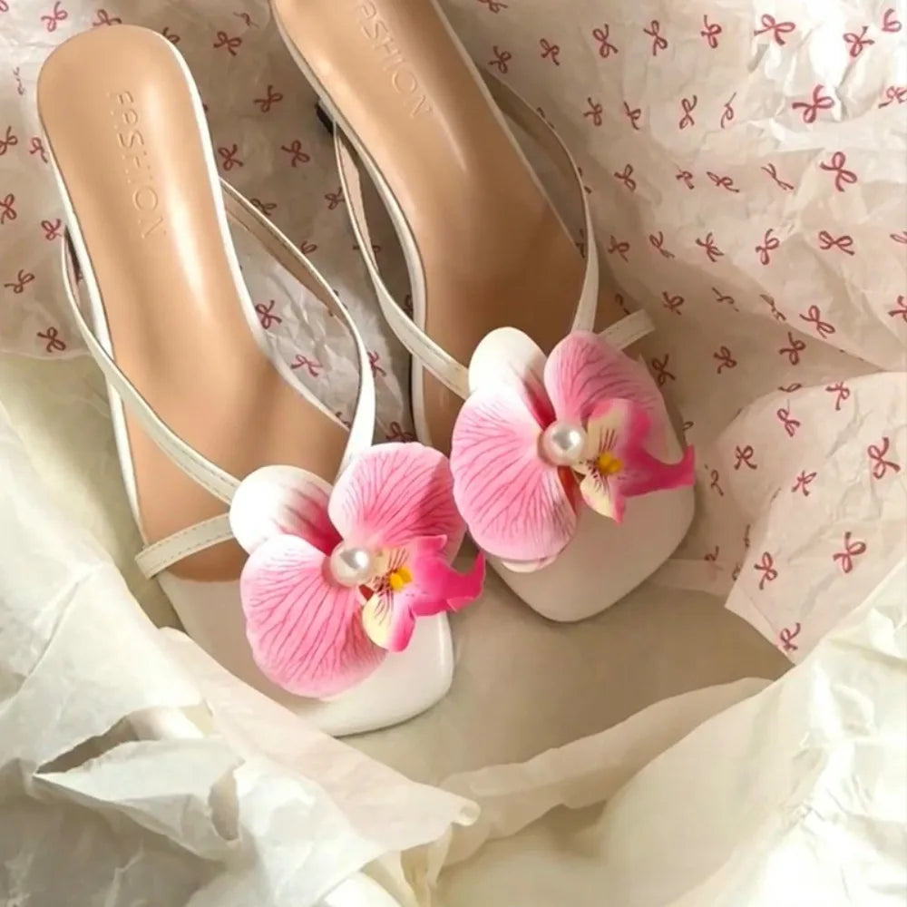 Colorful Thai Fairy Flower Shoe Buckles – Personalized Orchid Simulation Decor for Shoes