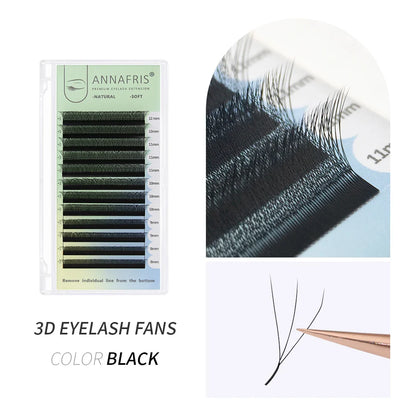 ANNAFRIS Premade Volume Lash Fans – YY 3D 4D 5D W-Shaped Automatic Flowering Mink Eyelash Extensions, Soft & Dense