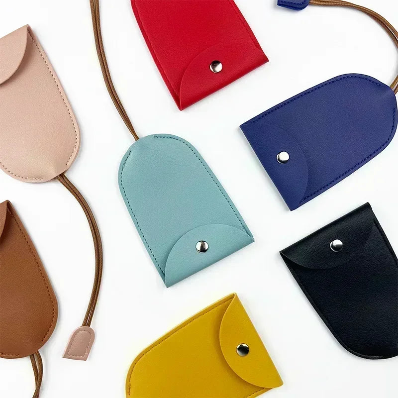 Creative Pull-Out Leather Key Case Cover - Large-Capacity Sleeve Keychain Bag, Cute Car Key Fob Protector with Holder Hook