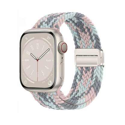 Nylon Braided Apple Watch Band - Durable Replacement Strap for Series 10/9/8/7/6/5/3 SE Ultra 49mm to 38mm