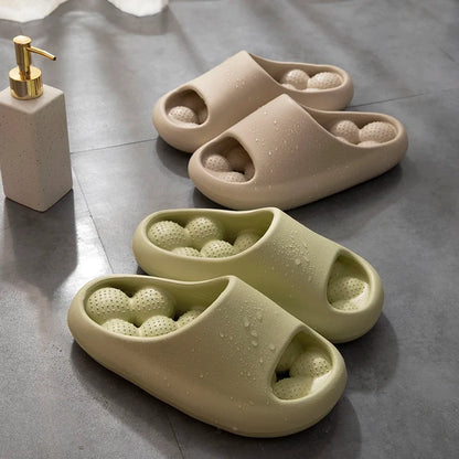 TZLDN Ergonomic EVA Bathroom Slippers - Unisex Waterproof Massage Slides with Breathable Comfort